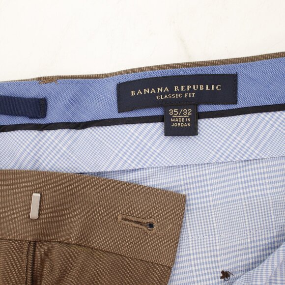 NWT Banana Republic Mens Pant, Classic Fit, Straight Leg, Flat Front, 35"x32" - Picture 12 of 14